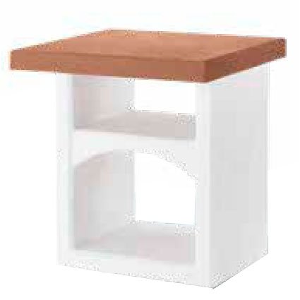 Модуль рабочий столик, коричневый бетон Brioni (Palazzetti)_0