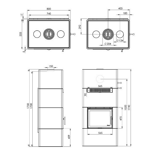 Печь теплоаккумулирующая Salzburg L_1